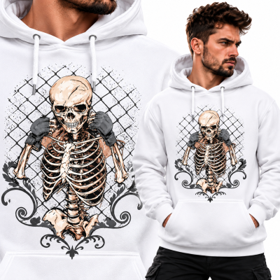 BLUZA Z KAPTUREM SPORTY WALKI  MMA SKULL